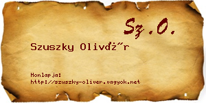 Szuszky Olivér névjegykártya