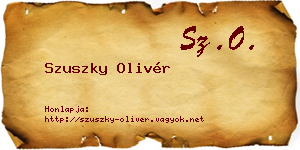 Szuszky Olivér névjegykártya